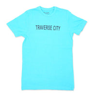 Tshirt- Mens/Unisex- Traverse City -PACIFIC BLUE