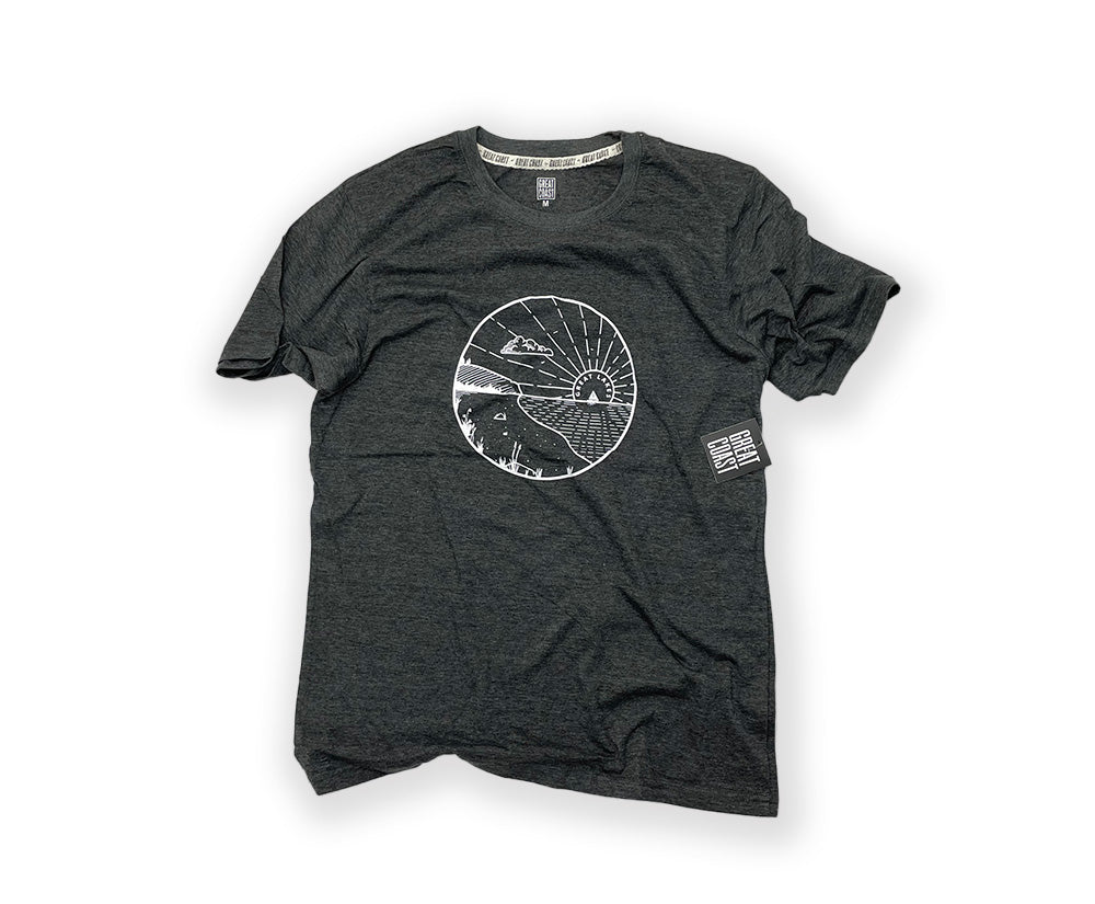 SHORT SLEEVE T CHARCOALCIRCLE DUNES/BEACH GREAT LAKES Momentum