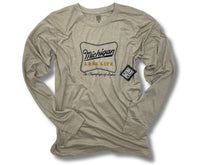 LONG SLEEVE T-CAMPFIRE SMOKE-MICHIGAN LAKE LIFE