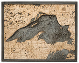 Lake Superior  3-D Nautical Wood Chart, Large, 24.5" x 31"