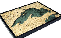 Lake Superior  3-D Nautical Wood Chart, Large, 24.5" x 31"