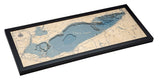 Lake Erie, UV Nautical Wood Chart, Medium, 31" x 13"