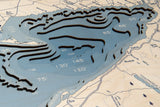 Lake Erie, UV Nautical Wood Chart, Medium, 31" x 13"