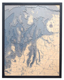 Northwest Michigan UV Nautical Wood Chart, Large, 24.5" x 31"