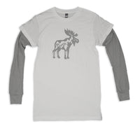3510 Bella Longsleeve Double Tshirt- Up North Moose