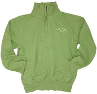 Mens/Unisex 1/4 Zip- Soft Peached Cotton! - Petoskey Oars- Green