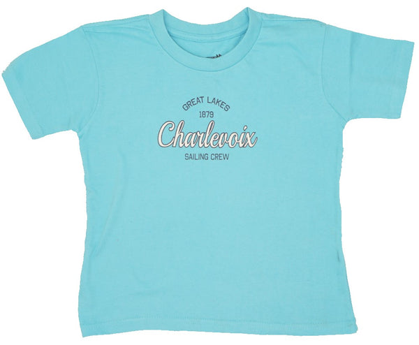 Kids Tshirt- Soft ringspun cotton- Charlevoix- Seafoam