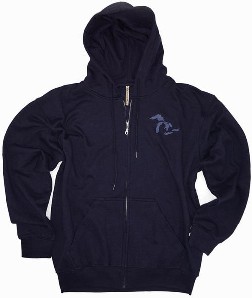 Momentum Full Zip Great Lakes Hoodie - Navy