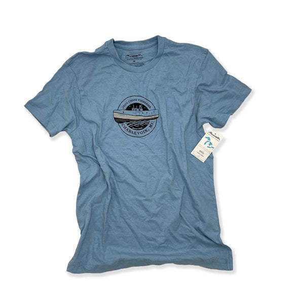 Ringspun Cotton Tshirt- Mens/Unisex- Charlevoix John Cross Fisheries