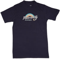 Ringspun cotton Tshirt- Mens/Unisex- Traverse City Vintage 75 -NAVY