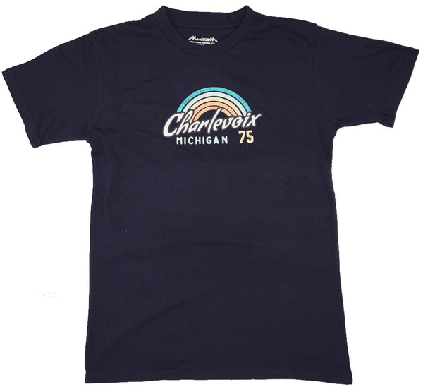 Ringspun cotton Tshirt- Mens/Unisex- Charlevoix Vintage 75 - 2 COLORS