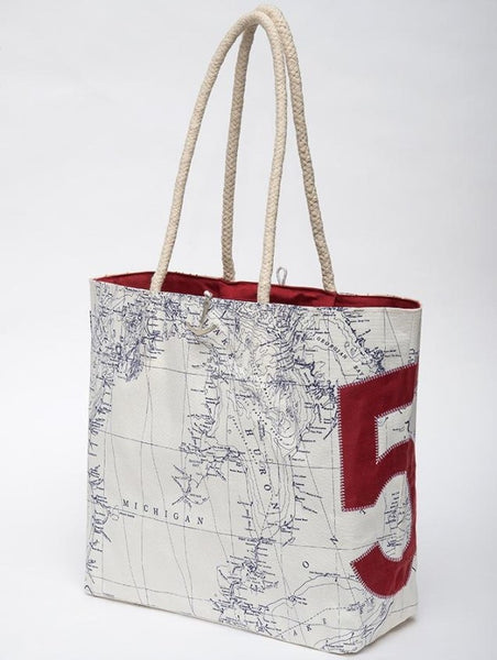 Great Lakes "5" Sail Bag Tote - Red