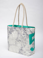 Great Lakes "5" Sail Bag Tote - Seafoam