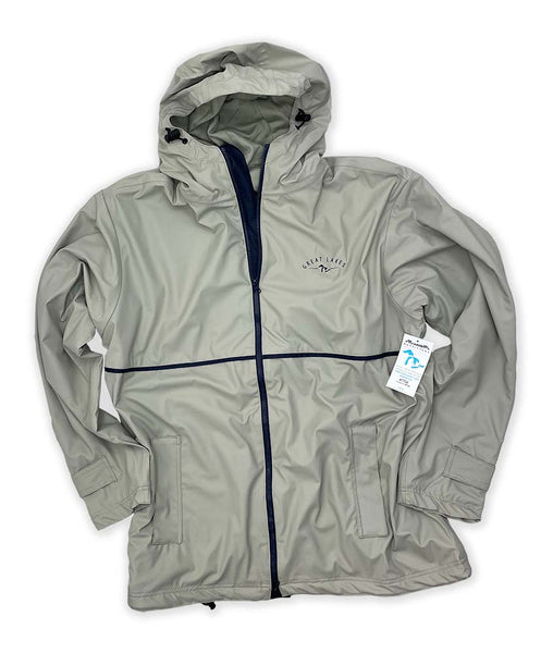 Seam-Sealed Rain Coat- Great Lakes- STONE