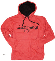 Mens/Unisex Hoody- Traverse City Oar- Red Marl