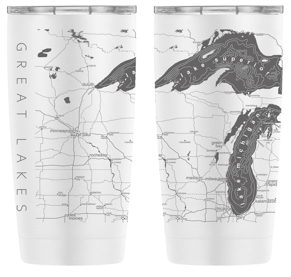 20 OZ Insulated Tumbler w/Triton Lid- Great Lakes