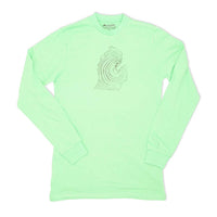 L/S Tshirt- Michigan Tree Ring- Spring Green