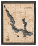 Walloon Lake, Michigan 3-D Nautical Wood Chart, Small, 16" x 20"
