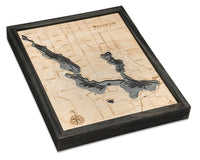 Walloon Lake, Michigan 3-D Nautical Wood Chart, Small, 16" x 20"