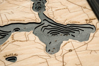 Walloon Lake, Michigan 3-D Nautical Wood Chart, Small, 16" x 20"