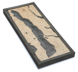 Torch Lake, Michigan 3-D Nautical Wood Chart, Medium, 13.5" x 31"