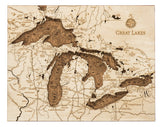 Woodchart Cork Map - Great Lakes