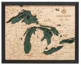 Great Lakes 3-D Nautical Wood Chart, Small, 16" x 20"