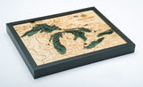 Great Lakes 3-D Nautical Wood Chart, Small, 16" x 20"