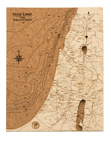 Cork Map of the Holy Land in the Time of Christ