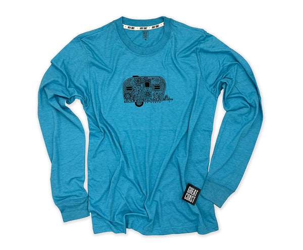 2223 LONG SLEEVE T- LT.BLUE- CAMPER UP NORTH