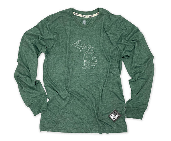 LONG SLEEVE T- PINE- MICHIGAN/UP