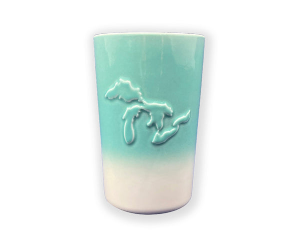 Great Lakes Embossed Tumbler- TEAL- 4PC SET