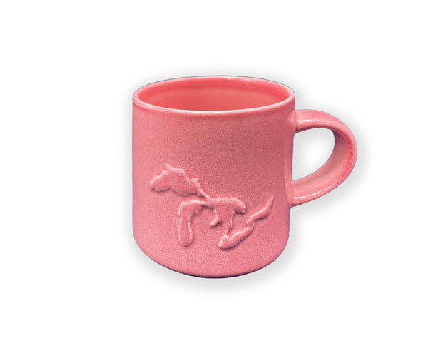 Great Lakes Embossed Cup- CORAL- 4PC SET