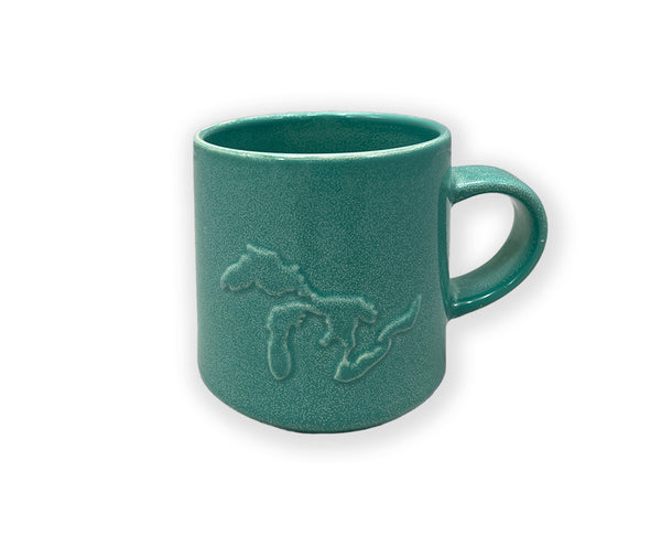 Great Lakes Embossed Cup- TEAL- 4PC SET