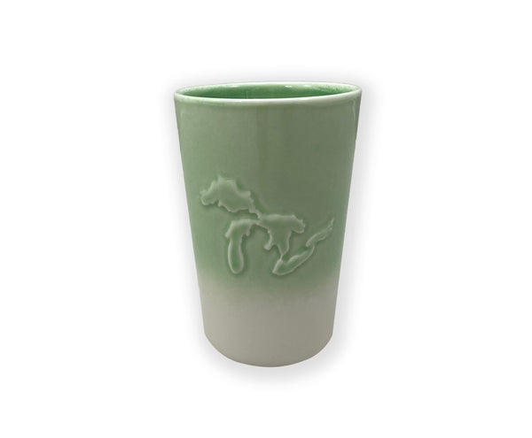 Great Lakes Embossed Tumbler- GREEN- 4PC SET