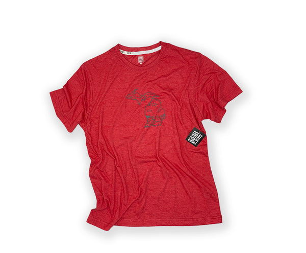 SHORT SLEEVE T- RED- MICHIGAN UP