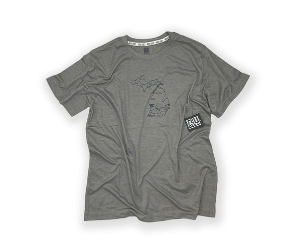 SHORT SLEEVE T- STONE- MICHIGAN UP