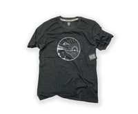 SHORT SLEEVE T- CHARCOAL-CIRCLE DUNES/BEACH GREAT LAKES