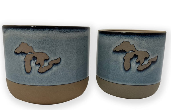 Ceramic Great Lakes Design Vases SHORT