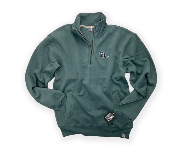MENS 1/4 ZIP- MARINE- GREAT LAKES EMBROIDERY