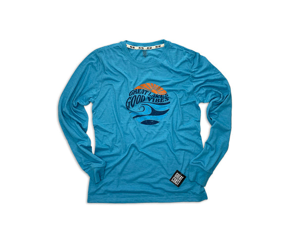 LONG SLEEVE T- LT.BLUE- GREAT LAKES/VIBES