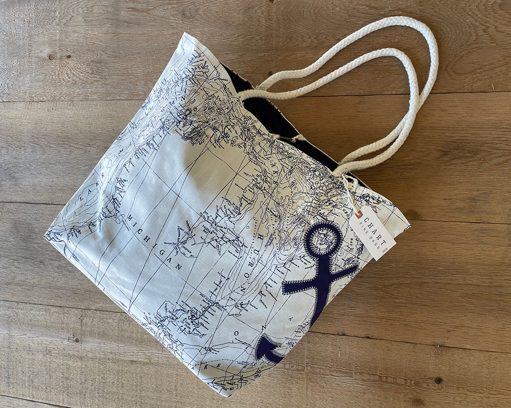 canvas travel tote sail bag marine store Great Lakes Anchor Sail Bag Tote