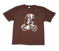 Mens/ Unisex Tshirt- Bear/Bike-2 COLORS