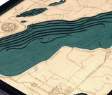 Crystal Lake, Michigan 3-D Nautical Wood Chart, Small, 16" x 20"