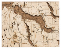 Woodchart Cork Map - Lake Charlevoix