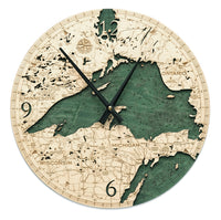 Woodchart Clock - Lake Superior