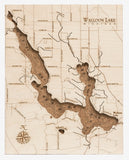 Woodchart Cork Map - Walloon Lake