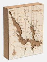 Woodchart Cork Map - Walloon Lake