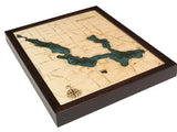 Walloon Lake, Michigan 3-D Nautical Wood Chart, Small, 16" x 20"