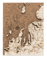Woodchart Cork Map - Northwest Lower Michigan
